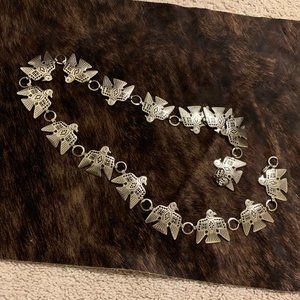 Silver Western Eagle Concho Belt